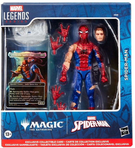 Marvel Legends Magic: The Gathering Action Figure Battle-Damaged Spider-Man (plus Exclusive Foil Card) 15 cm