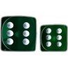 Translucent 12mm d6 with pips Dice Blocks- green/white (36 Dice)