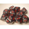 Velvet Black/Red Set of 10 D10
