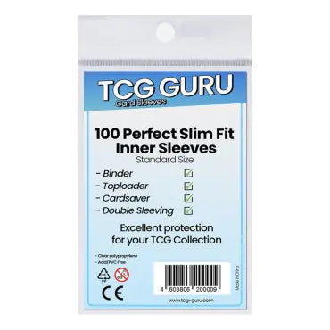 100 INNER SLEEVES PRECISE FIT - TCG GURU