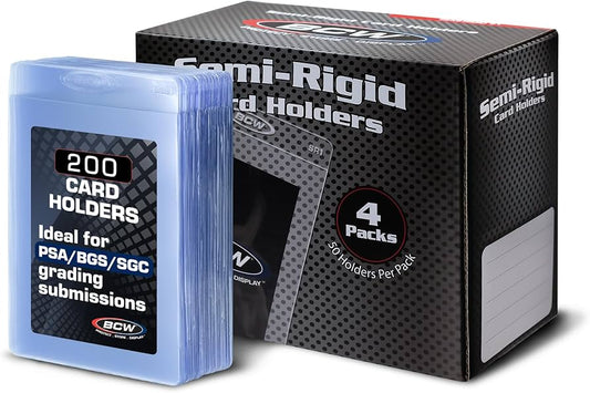 BCW Semi-Rigid 1 Card Holder - 200 ct Trading Card Sleeves