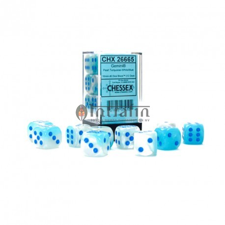 Gemini 16mm D6 Pearl Turquoise-White/Blue Luminary (12)