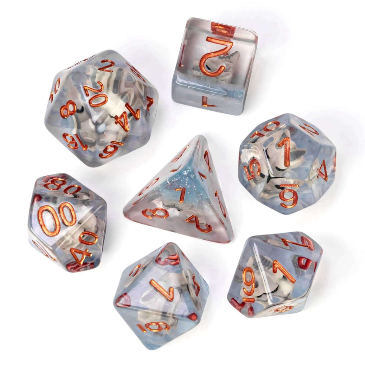 Polydice – Dragon Skulls – Set 7 stuks