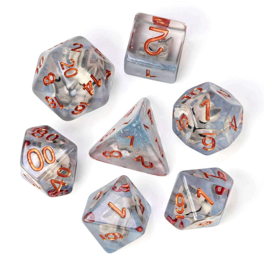 Polydice – Dragon Skulls – Set 7 stuks