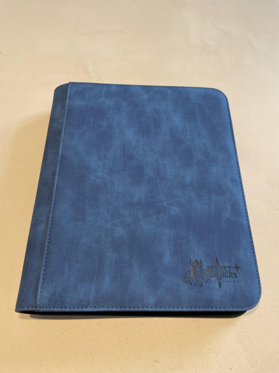 Secret Wonders Collectibles 4 pocket toploader binder blue