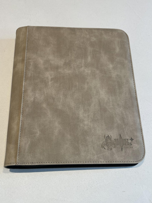 Secret Wonders Collectibles 4 pocket toploader binder sand