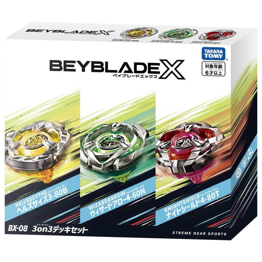 Takara Tomy Beyblade X BX-08 3on3 Deck Set (Japan)