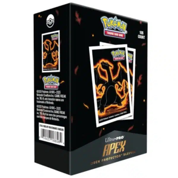 UP - Neon Kanto 105ct APEX Deck Protector Sleeves Charizard for Pokémon