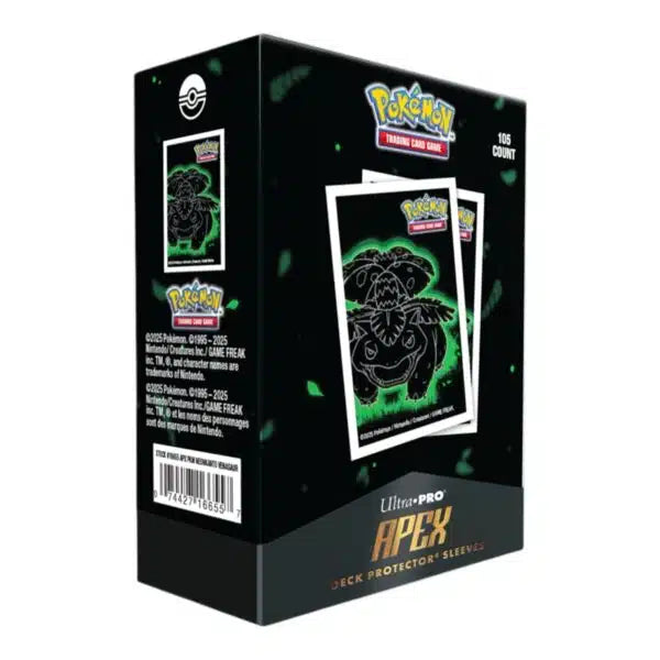 UP - Neon Kanto 105ct APEX Deck Protector Sleeves Venusaur for Pokémon